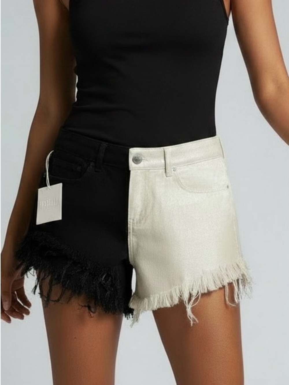 Black & White Frayed Hem Shorts | Cut off Jean Shorts | Pistola | NWT 31 RARE